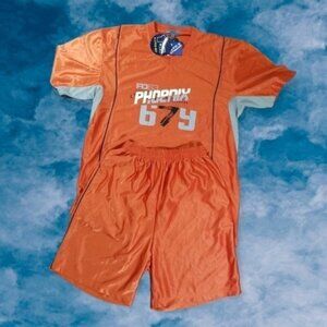 Urban Spirit Men's 2pc Track Shorts and Top Suit Size L Orange